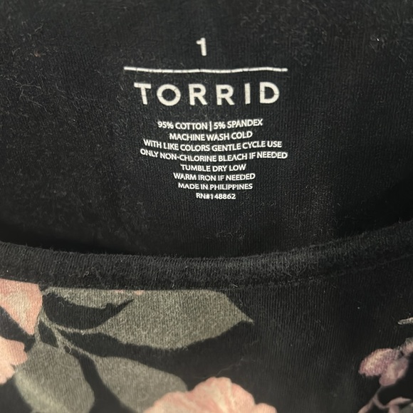 Torrid Black and Pink Fitted Camisole - Picture 2 of 3